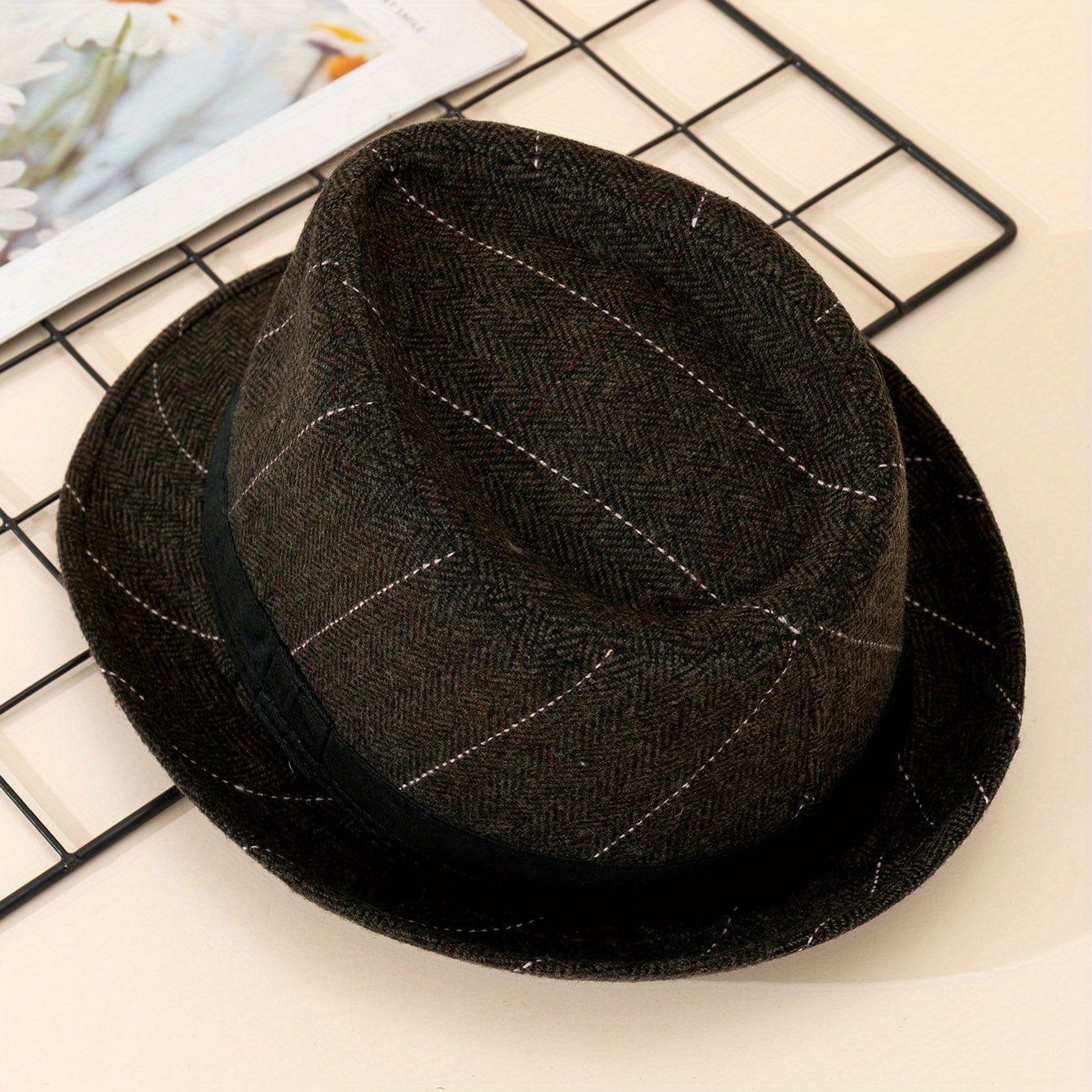 Unisex Sunshade Wide Brim Fedora Hat for Party