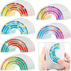 6pcs Rainbow Stress Relief Stickers Calming Strip Texture Sensory Items