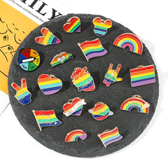 Rainbow Enamel Pin Set for Clothes and Bags