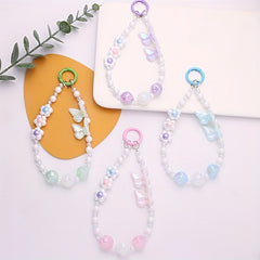 Electroplated Acrylic Butterfly Keychain Pendant For Key Decoration