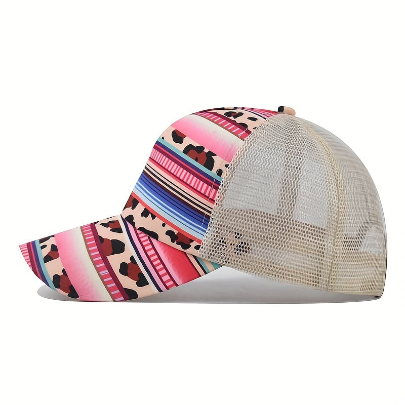 Women's Ponytail Baseball Cap Adjustable Hip Hop Sun Hat