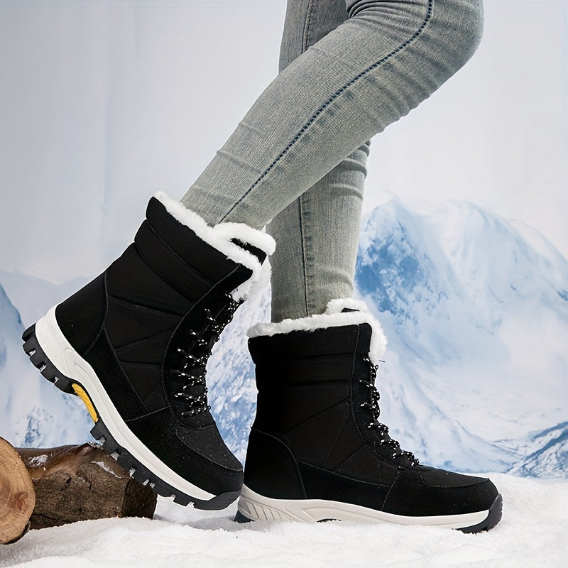 Women's Snow Boots Faux Leather Winter Warm Walking Boots