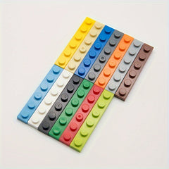 12pcs 1X6 Low Wall Bricks Character Christmas Architectural Scen