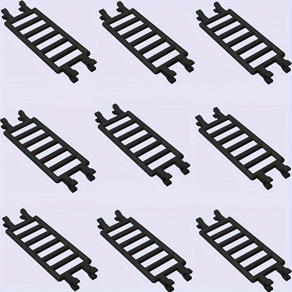 9pcs ABS Building Block Guardrails Set for Staircase Traffic & Farm Scene