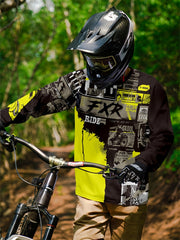 Men's Alphabets Pattern Cycling Jersey - Moisture Wicking Long Sleeve