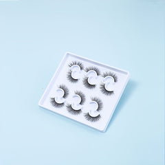 6 Pairs 5D Winged End Eye Elongated Eyelashes Natural Curly Cat Eye Lashes Fox E