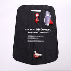5 Gallon Portable Solar Shower Bag with Removable Hose and On Off Switchable Sho