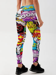 Colorful Cartoon Print Leggings for Stylish Women