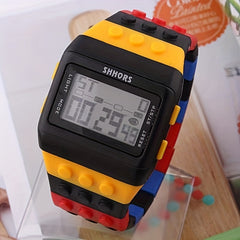 Rainbow Block Building Block LED Electronic Watch for Kids
