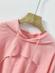 Casual Sports Solid Hoodie For Women