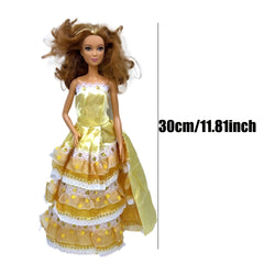 Princess Dress for 29.97 cm Doll - Doll Clothes Party Wedding Outfit