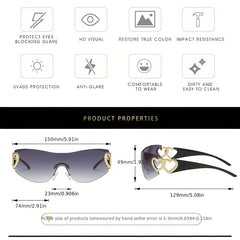 Y2K Gradient Heart Hollow Sunglasses UV400