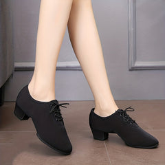 Women's Lace Up Soft Sole Latin Jazz Dance Shoes