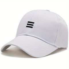 Three Bars Embroidery Casual Baseball Cap Adjustable Peaked Cap