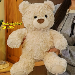 17 72in Plush Teddy Bear Soft Beige Curly Fluffy Fur Lovely Look