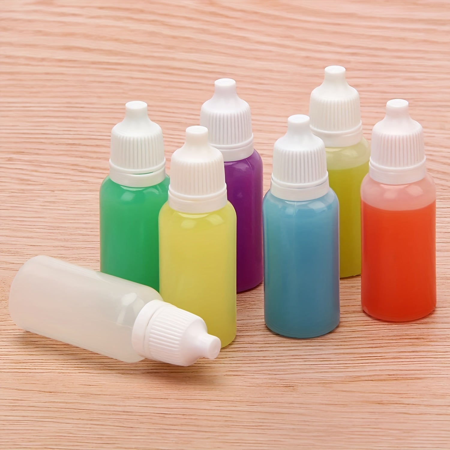 6pcs 15ml Empty Plastic Dropper Bottles for Home & Travel