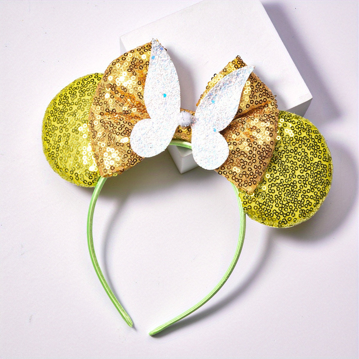 Sweet Sequin Bow Mouse Ear Headband Hair Accessory for Girls