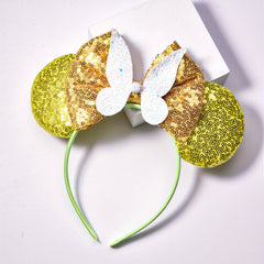 Sweet Sequin Bow Mouse Ear Headband Hair Accessory for Girls
