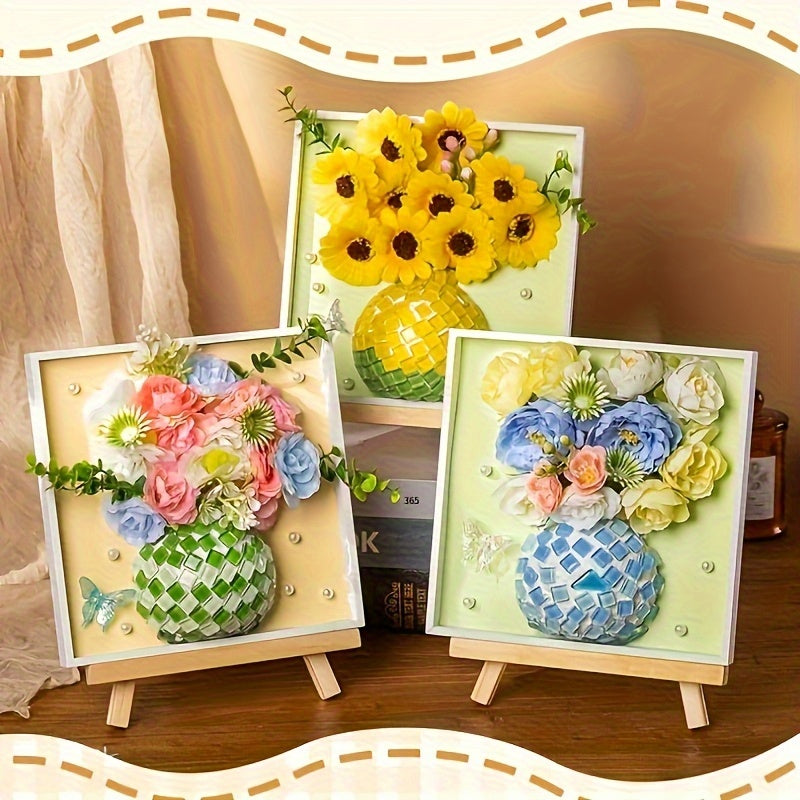 Craft Suppliers Kit DIY Artificial Flowers and Seaglass Art 3D Model Set
