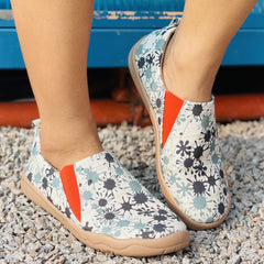 Women's Printed Canvas Slip-On Soft Sole Casual Shoes