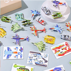 30pcs 3D Airplane Puzzle DIY Craft Kit for Kids - Great Birthday & Student Gift