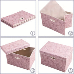 Rose Pattern Foldable Quilt Clothes Organizer Lightweight Handheld Packing Cubes