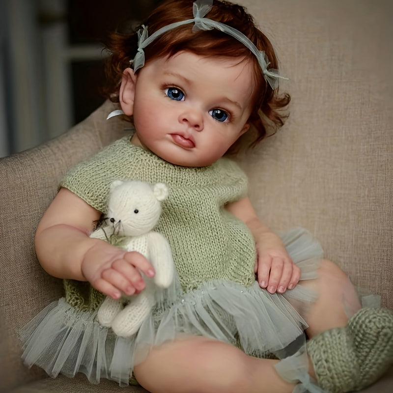 60-96 cm Rubber Body Washable Reborn Doll with Pure Hair for Children