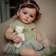 60-96 cm Rubber Body Washable Reborn Doll with Pure Hair for Children