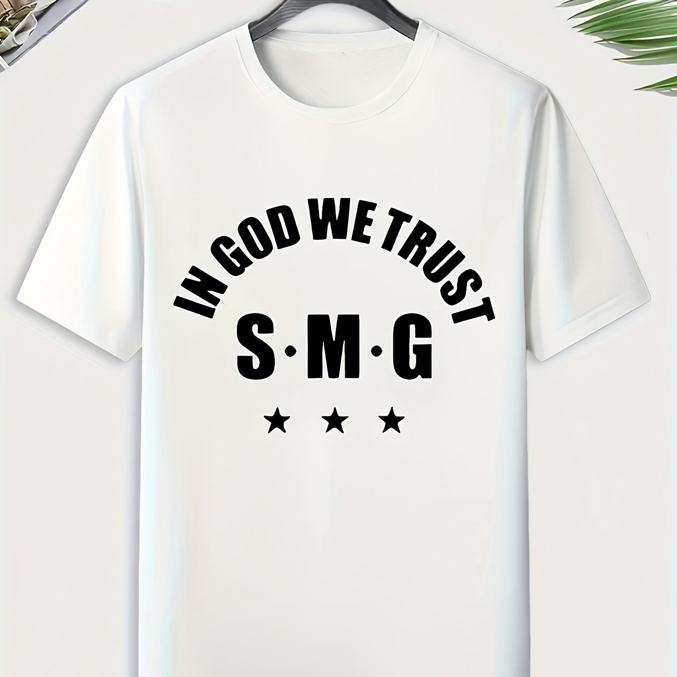 SMG Print Men's Comfy T-shirt for Outdoor Summer