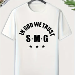 SMG Print Men's Comfy T-shirt for Outdoor Summer