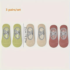 3 Pairs Yoga Socks Cross Strap Non Slip Pilates Barre