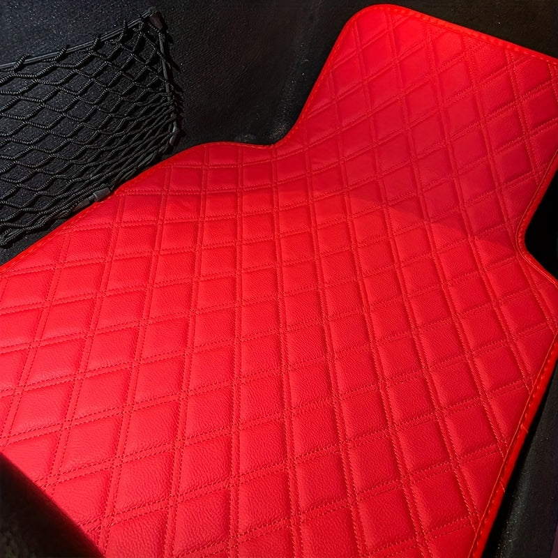 4pcs Waterproof Leather Car Floor Mats Full Set Auto Carpet Accessories
