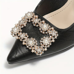 Women's Rhinestone Stiletto Heels Slip On High Heels