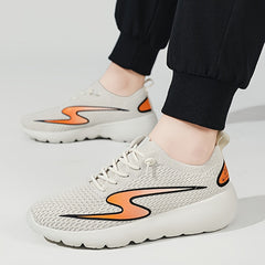 Men's Knit Breathable Running Shoes Soft Sole Lace up Sneakers