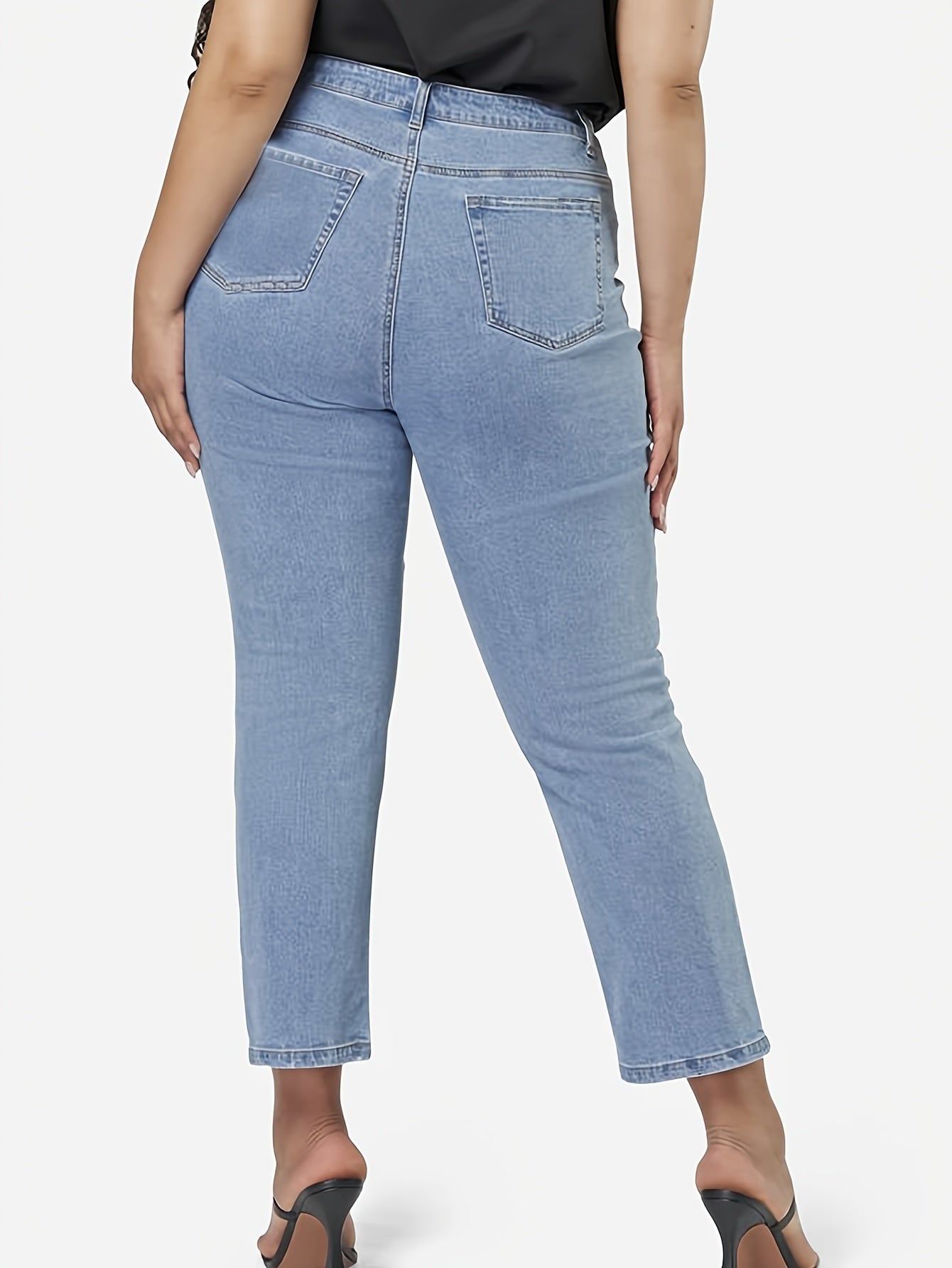 Button Fly Stretch Jeans