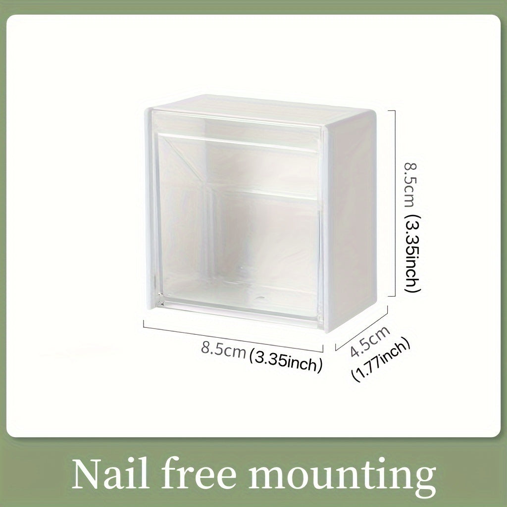 Bathroom Wall Storage Box for Cotton Swabs Lipstick