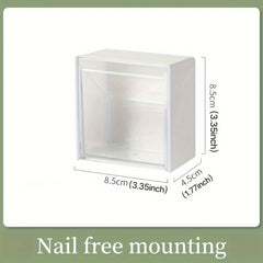 Bathroom Wall Storage Box for Cotton Swabs Lipstick