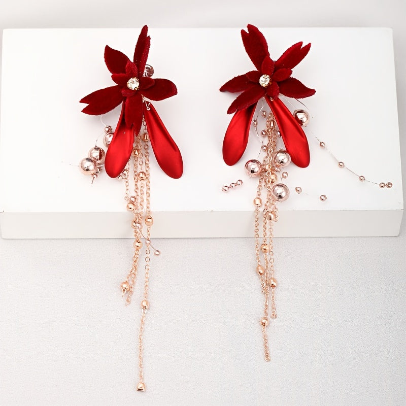 Velvet Flower Headband Bridal Head Piece Butterfly Decor Head Hoop