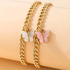 Beach Butterfly Acrylic Anklet Bracelet for Women