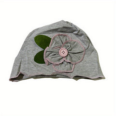 Baby Flower Beanie Hat Breathable Cotton