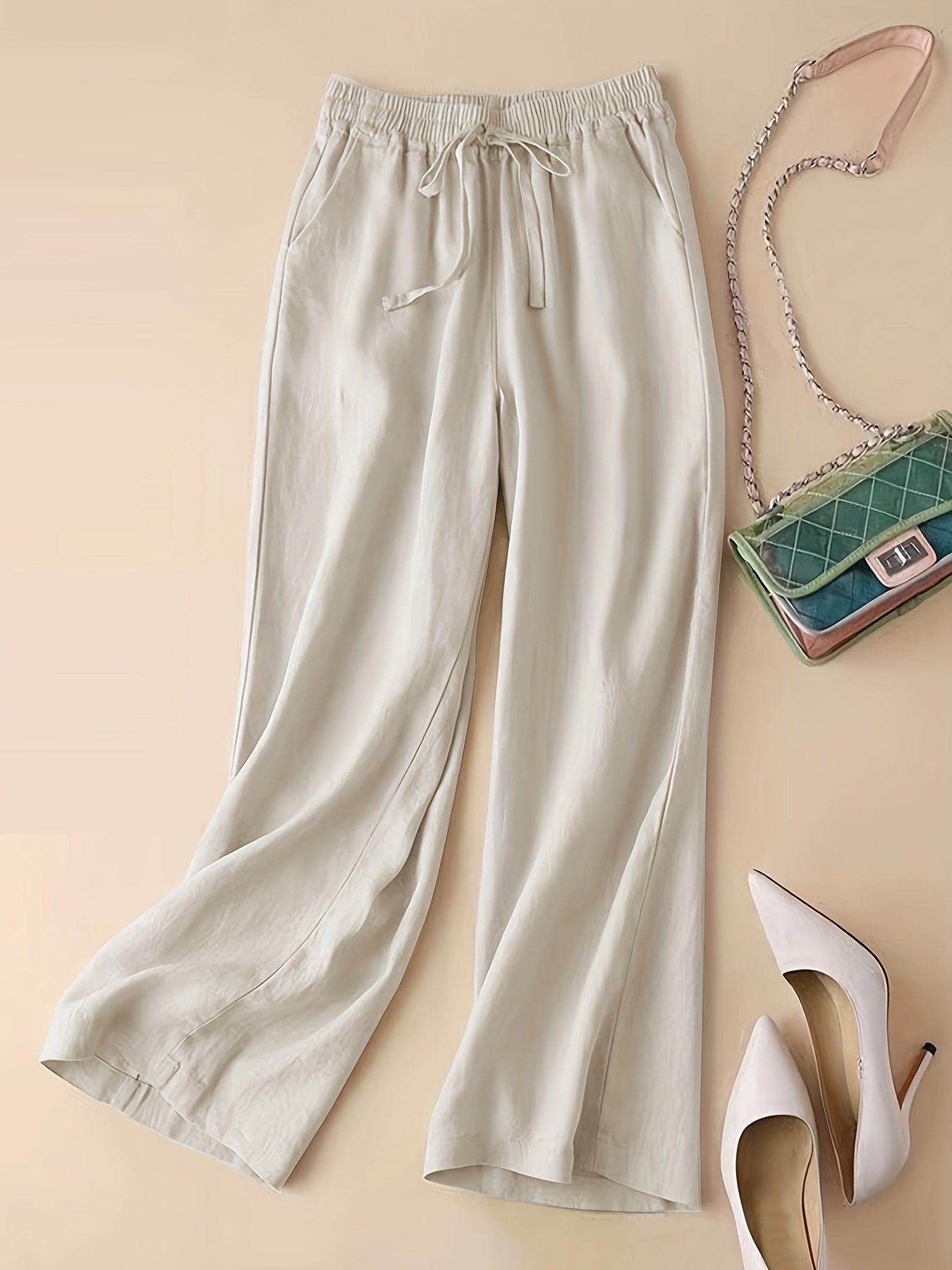 Drawstring Wide Leg Pants Casual Loose Pants