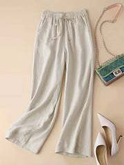 Drawstring Wide Leg Pants Casual Loose Pants