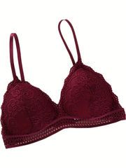 3pcs Girls Lace Camisole Bras No Steel Ring Soft Bralette Underwear