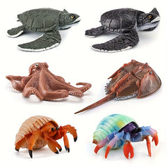 Underwater Animal Model Set Crab Turtle Octopus Static Ornaments
