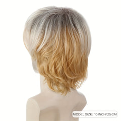 Men's Multicolor Short Curly Hair Wig