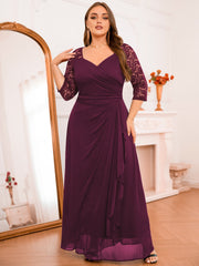 Bridesmaid Dress Floral Lace Sweetheart Neck Maxi Wedding Dress