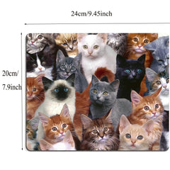 Non Slip Rubber Base Cat Mouse Pad for Computers