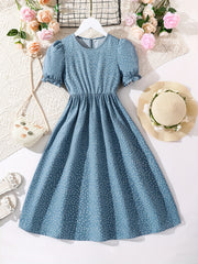 Girls Polka Dot Princess Dress - Party Beach Vacation Teen Summer Clothes