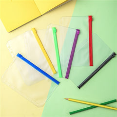 12pcs A6 6 Hole Binder Pockets Waterproof PVC Zipper Binder Pouches