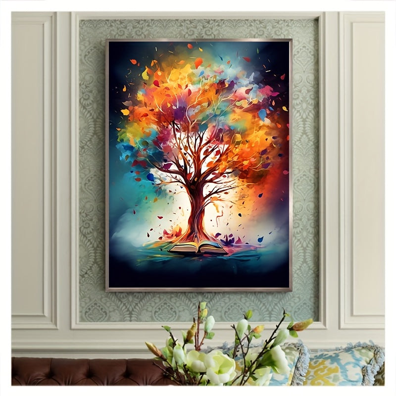 Colorful Tree And Book Acrylic Painting Set for Beginners